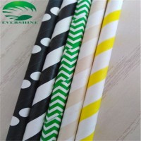 Disposable biodegradable colored paper straw