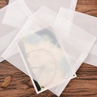 Translucent glassine paper envelope for gift card stamp packaging